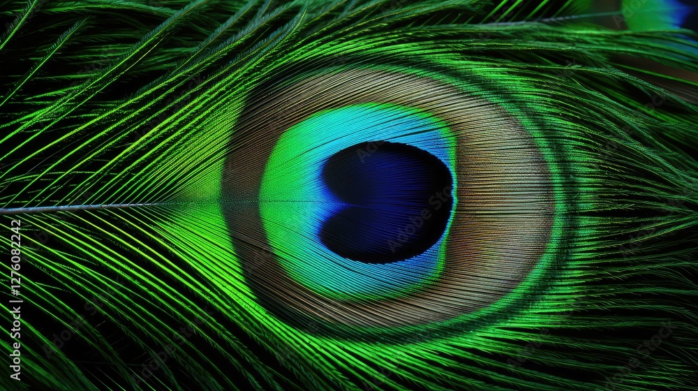 Obraz premium feather pattern green