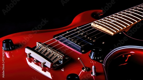 frets red electric guitar