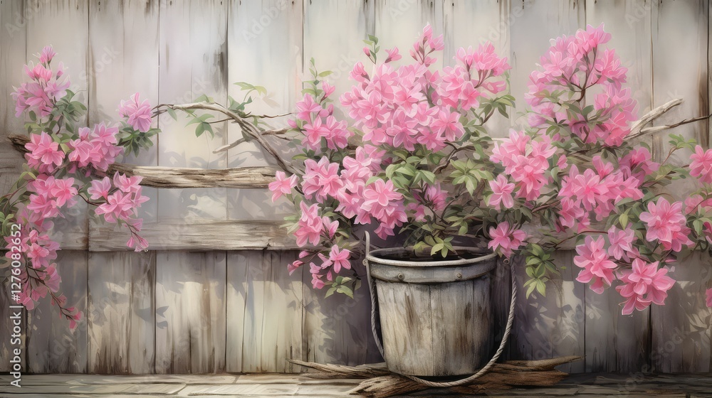 Fototapeta premium hanging potted plant outside