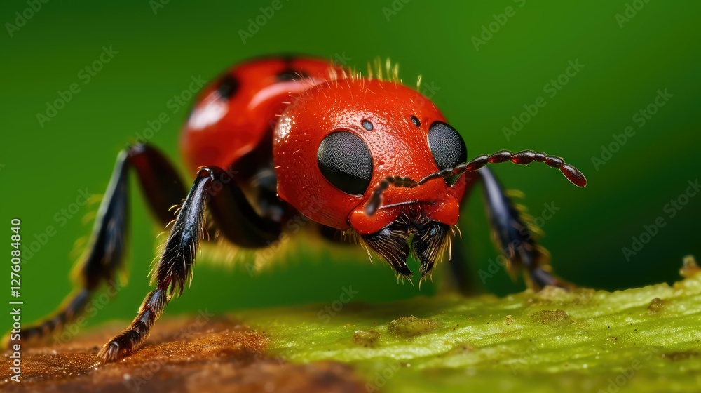 Naklejka premium wasp red velvet ant