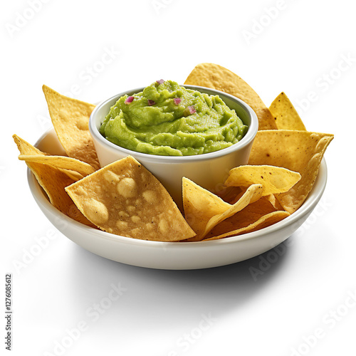 Guacamole and Tortilla Chips Snack
