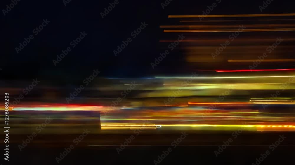 Abstract Rainbow light trails on the dark background Abstract Rainbow light trails on the dark background