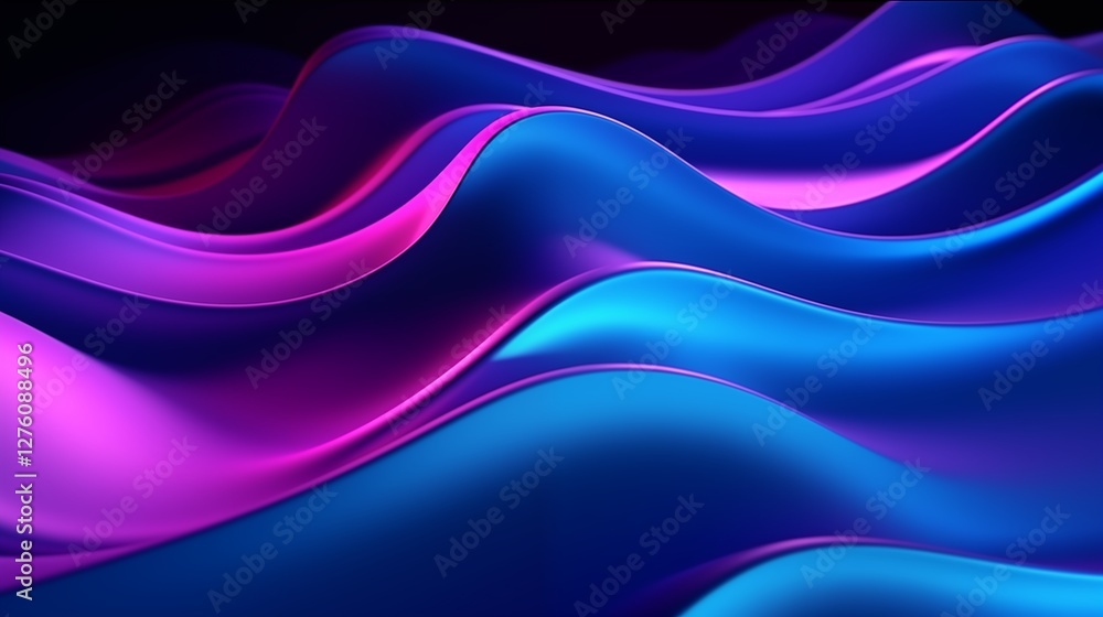 Big Neon 3d Wave Background Big Neon 3d Wave Background