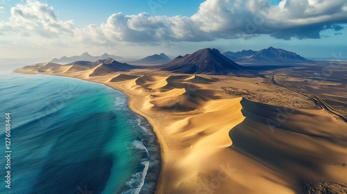 Nature Beach Dunes Fuerteventura Travel Ocean Sea Canary Islands