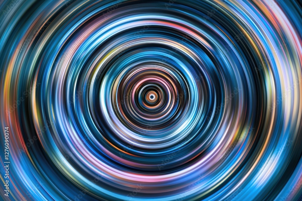 Abstract Circular Motion of Colorful Swirls in Blue Tones Abstract Circular Motion of Colorful Swirls in Blue Tones
