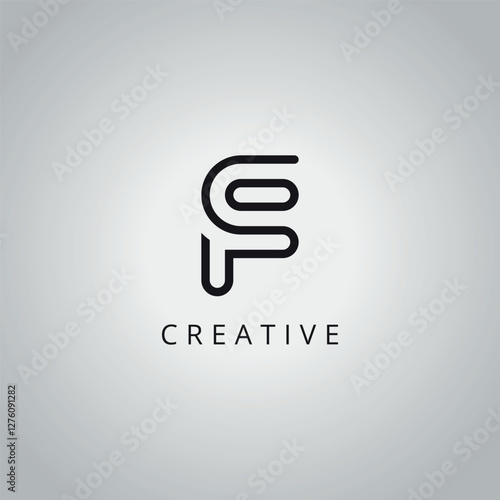 Creative Minimal FC CF Letter Business Logo Design Vector Icon Symbol.