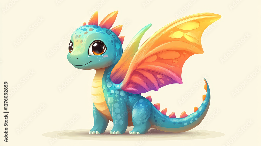 Dragon cartoon vector cute dragonfly dino character baby dinosaur for kids fairytale dino illustration isolated on white background Dragon cartoon vector cute dragonfly dino character baby dinosaur for kids fairytale dino illustration isolated on white background