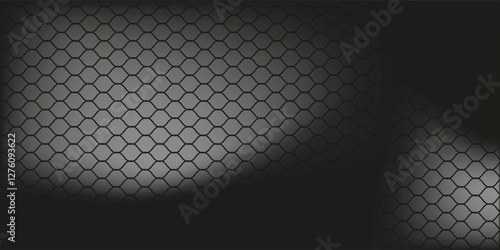 Honeycomb pattern with hexagon mesh. Texture bee comb grid. Flat vector illustration isolated on white background.