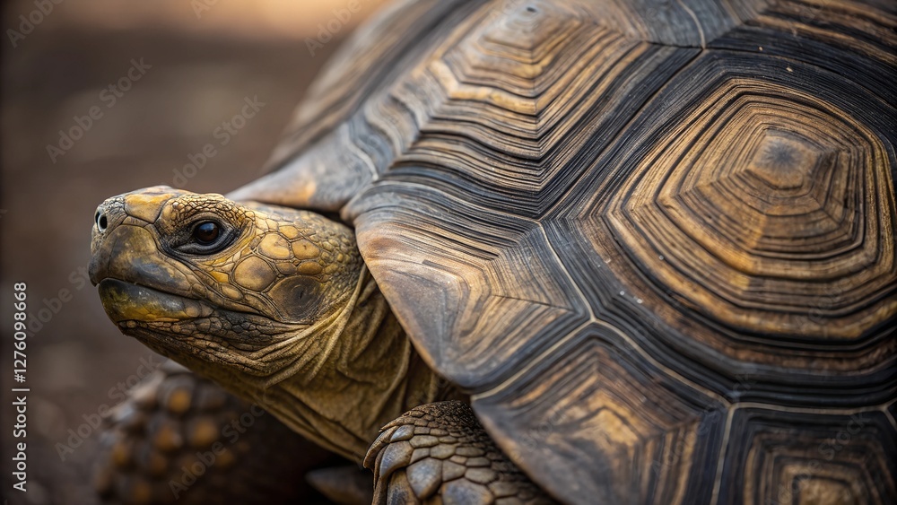 Ancient Mariner: A detailed, close-up shot of a Galapagos tortoise, highlighting its textured shell and wise, observant eyes.