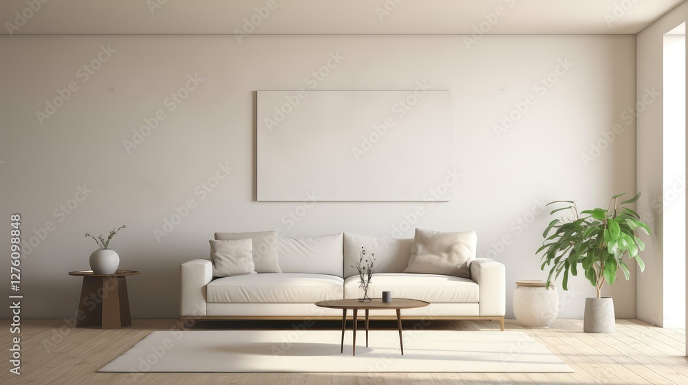 Fototapeta premium decor livingroom blank wall
