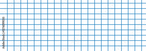 Grid paper with a squared pattern, graph paper, blank white paper texture background. Vector design, ideal for notebook templates, mathematical charts, technical drawings, and office documents.