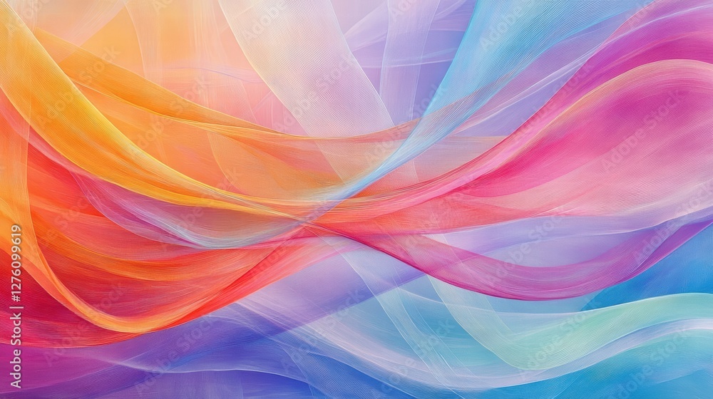 colorful abstract waves of fabric colorful abstract waves of fabric