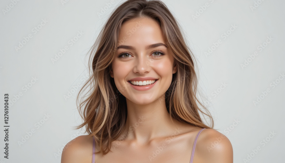 Smiling Happy Woman Posing, Isolated on Transparent Background Smiling Happy Woman Posing, Isolated on Transparent Background