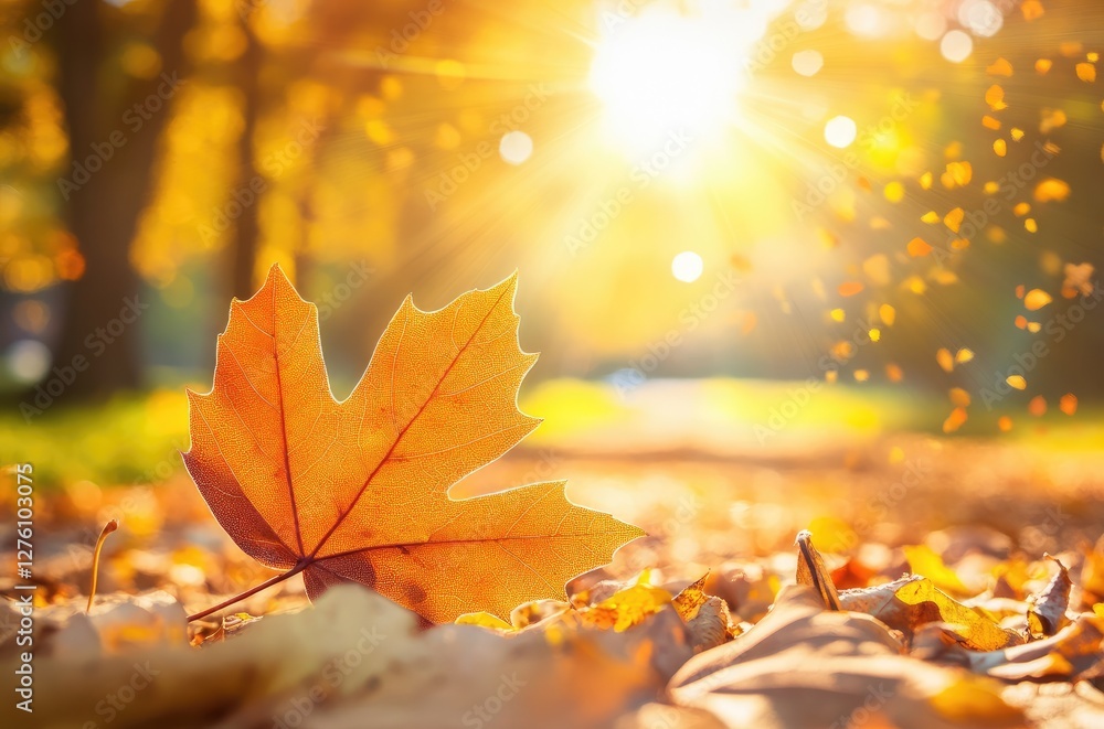 Autumn Leaf Sunlight Nature Photography Background Autumn Leaf Sunlight Nature Photography Background