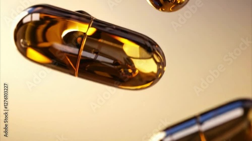 Nutritional Supplements and Capsules Dropping in Slow Motion –
Generative AI