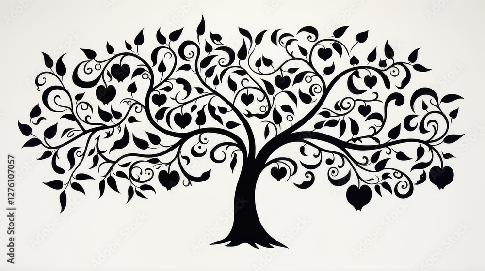 Obraz premium leaves apple tree graphic