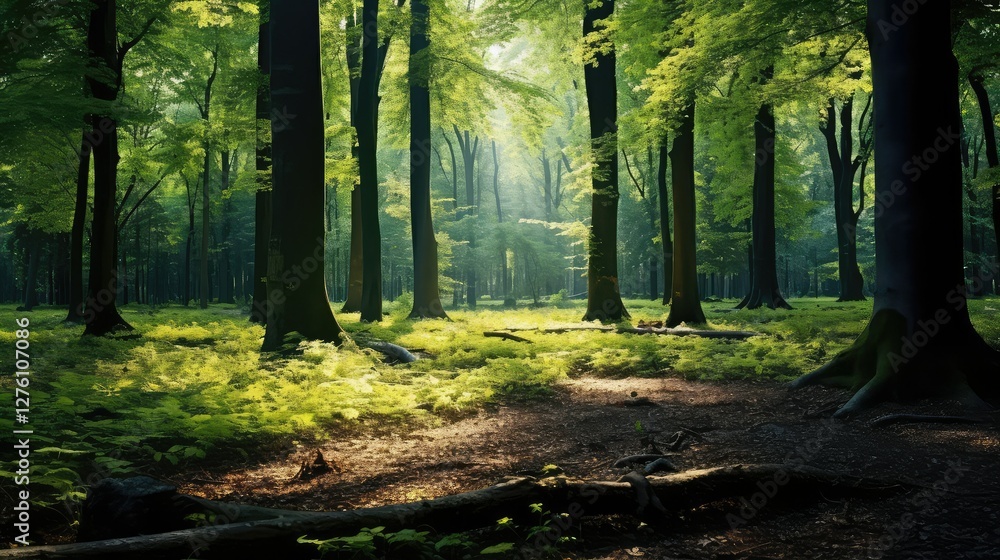 Fototapeta premium dense forest of trees