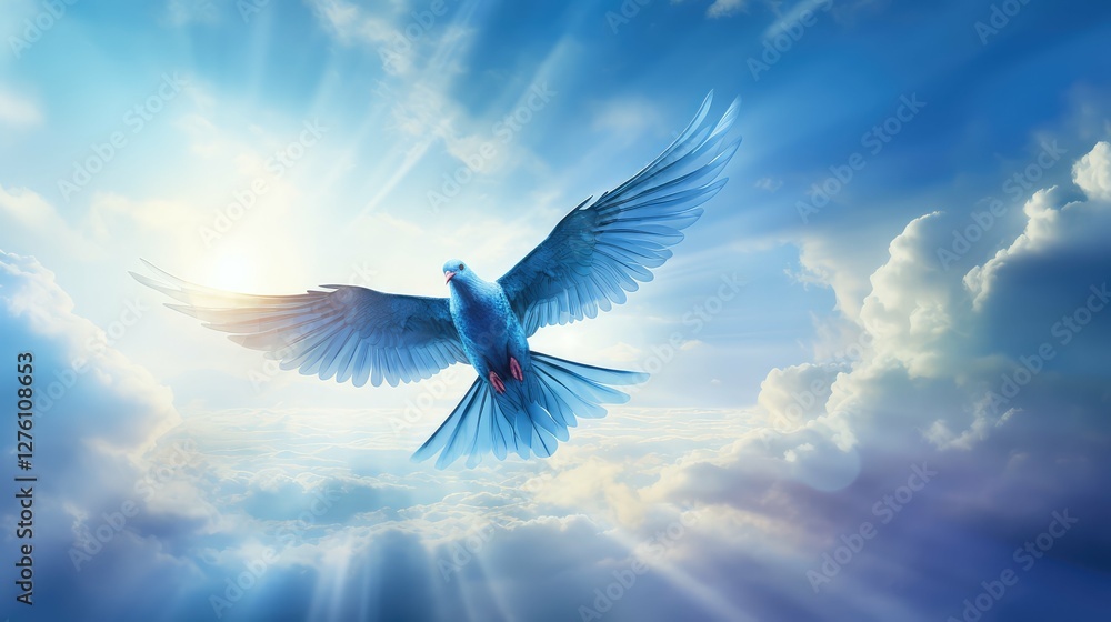 Obraz premium wings freedom blue