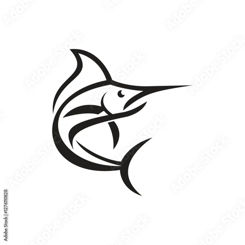 marlin logo icon vector illustration