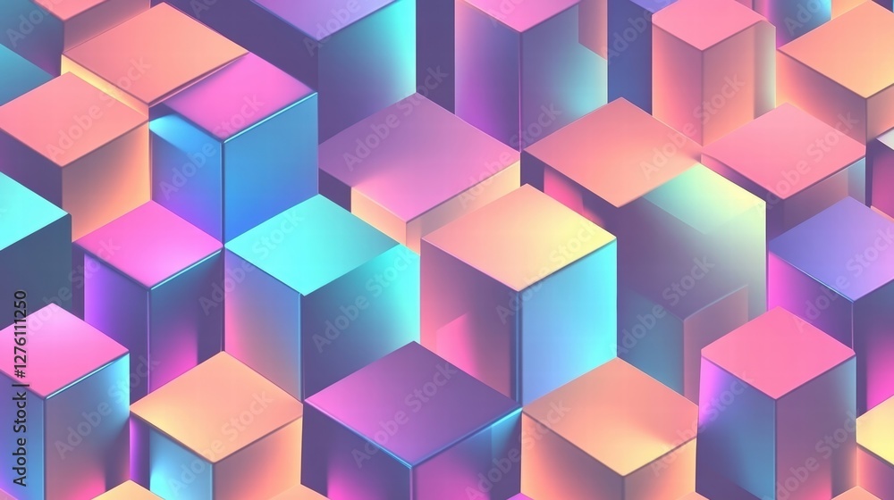 abstract geometric cube pattern in pastel colors abstract geometric cube pattern in pastel colors