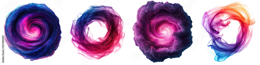 Fototapeta premium Mesmerizing abstract image featuring a dynamic swirling vortex of vibrant psychedelic colors and fluid kaleidoscopic patterns This digital artwork creates a captivating