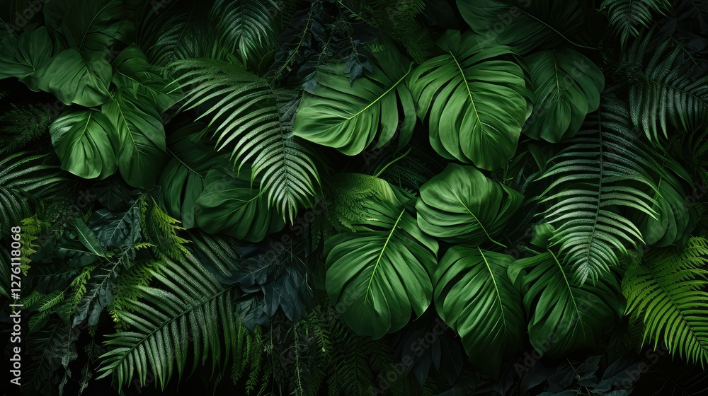 foliage tropical leaves set foliage tropical leaves set