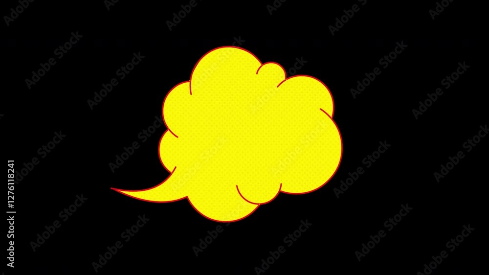 Cartoon comic bubble speech copy space loop animation video with alpha channel Cartoon comic bubble speech copy space loop animation video with alpha channel