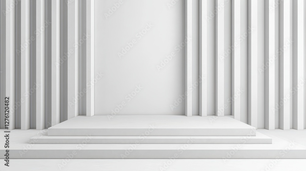 Fototapeta premium Minimalist Black and White Design with Sharp Lines and Geometry