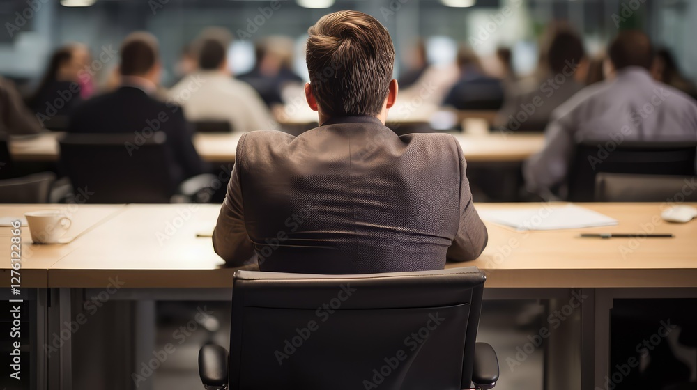coworker back of person at desk coworker back of person at desk