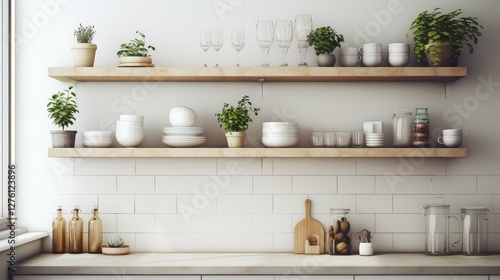 storage blank wall kitchen