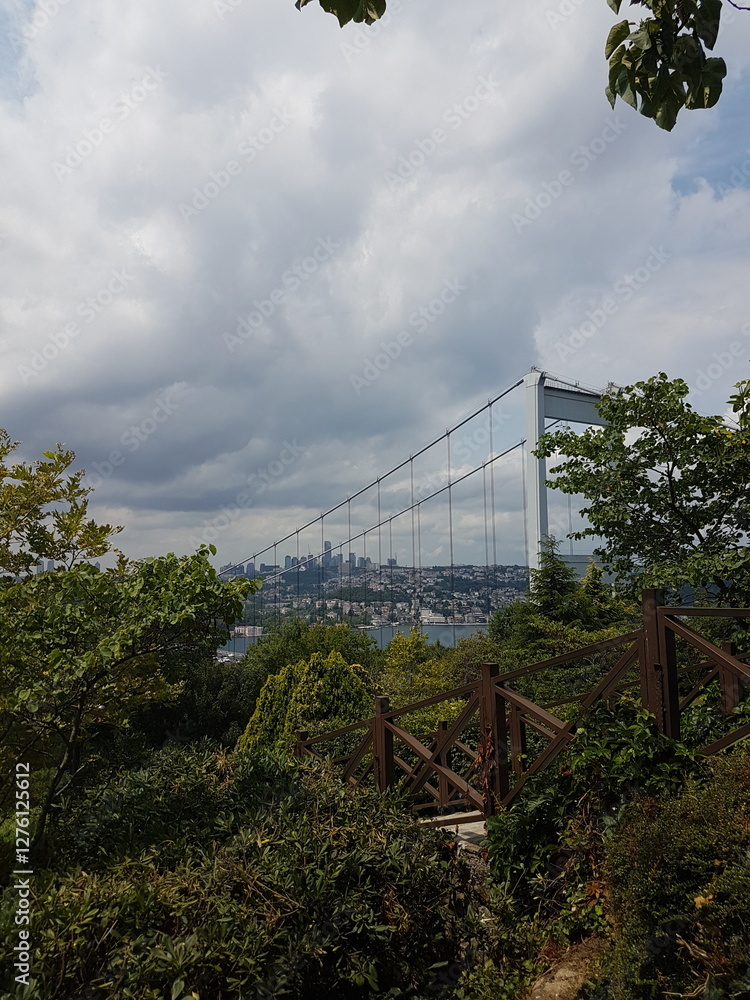A stunning cityscape featuring an iconic bridge, lush greenery, and a scenic skyline under a cloudy sky, capturing the perfect blend of urban and natural beauty. A stunning cityscape featuring an iconic bridge, lush greenery, and a scenic skyline under a cloudy sky, capturing the perfect blend of urban and natural beauty.