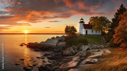 greenery long island light house