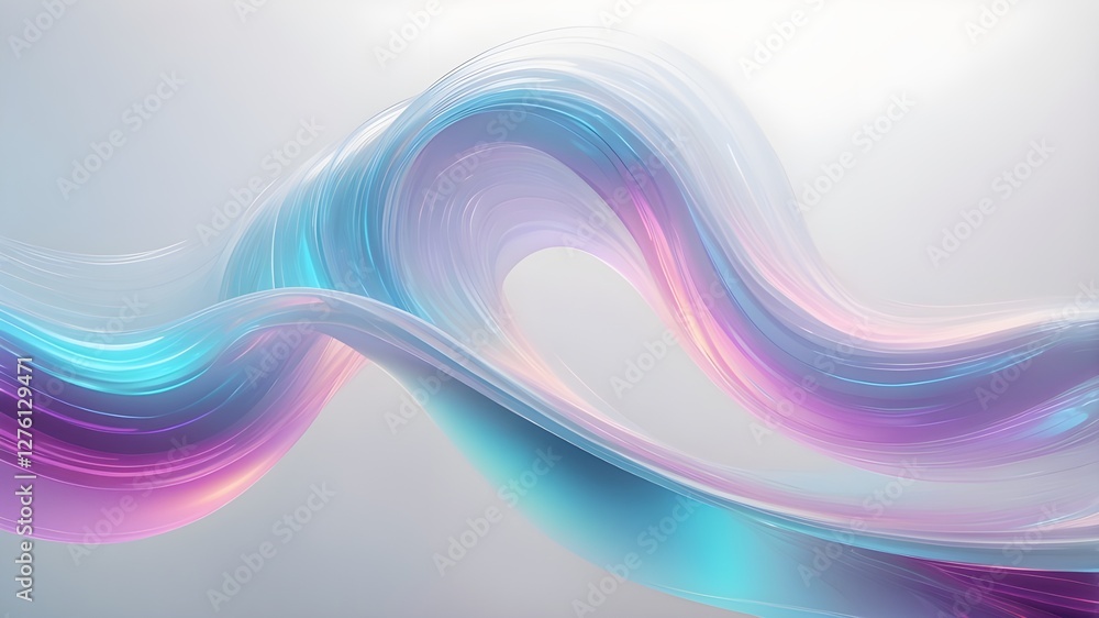 A holographic purple wave design on a white background A holographic purple wave design on a white background