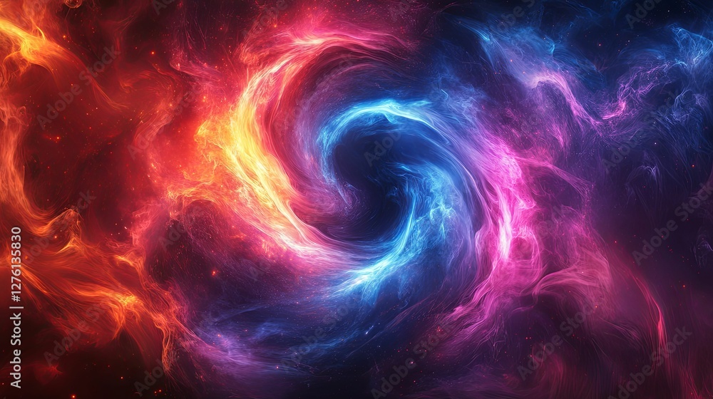 Celestial Swirl A Cosmic Dance Of Fire And Ice Celestial Swirl A Cosmic Dance Of Fire And Ice
