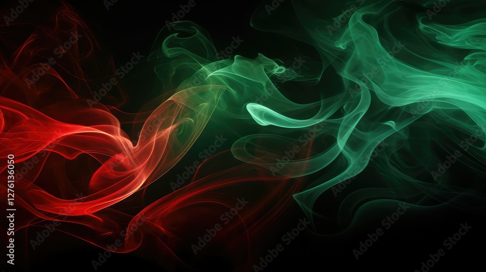 Obraz premium patterns red black green