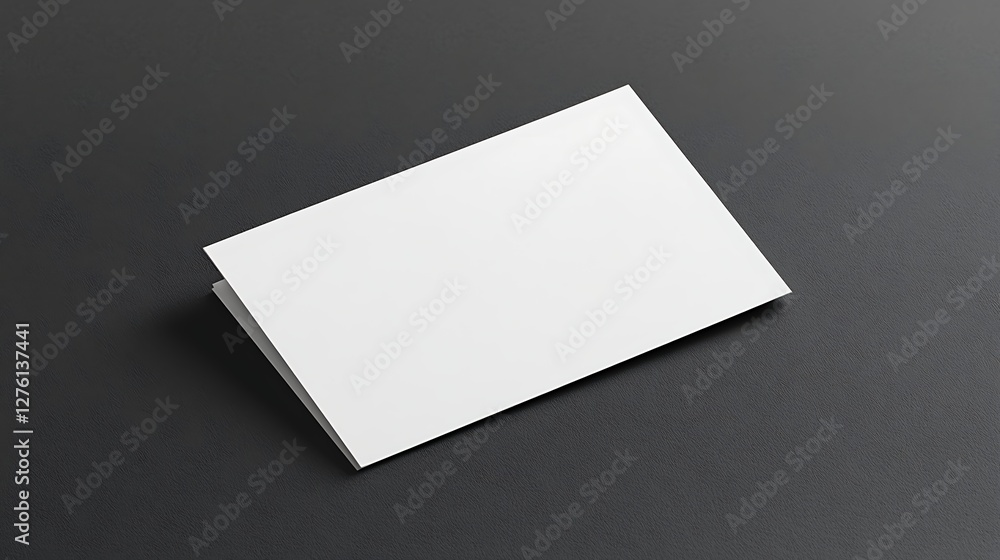 Elegant bi-fold invitation mockup on sleek, dark textured background Elegant bi-fold invitation mockup on sleek, dark textured background