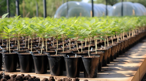 greenhouse trees in nursery