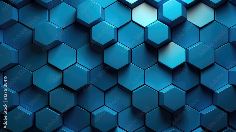 Naklejka premium modern blue honeycomb background