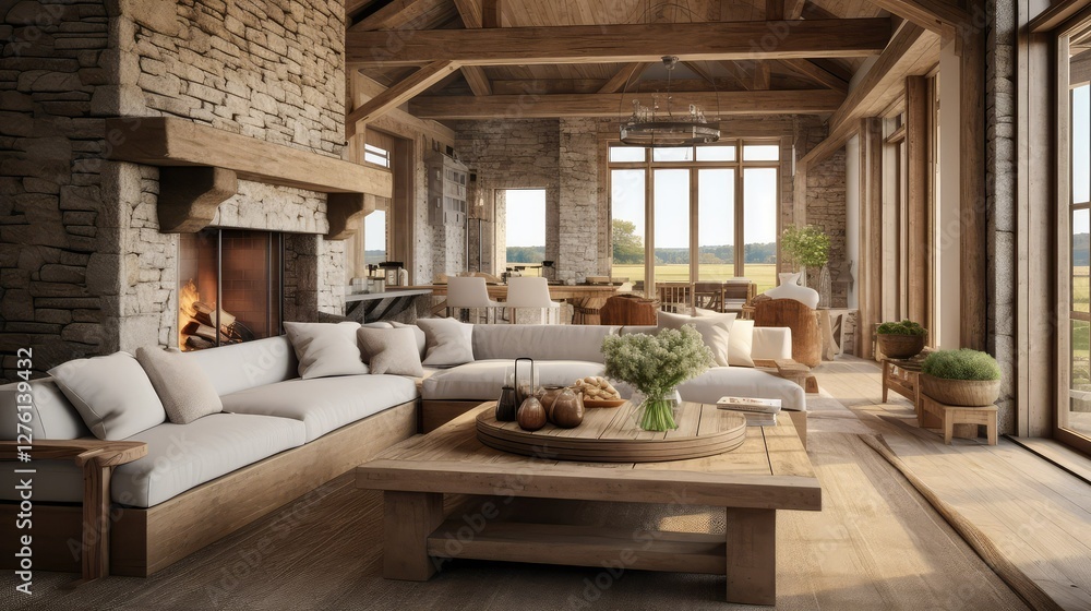 Fototapeta premium beam farmhouse wood