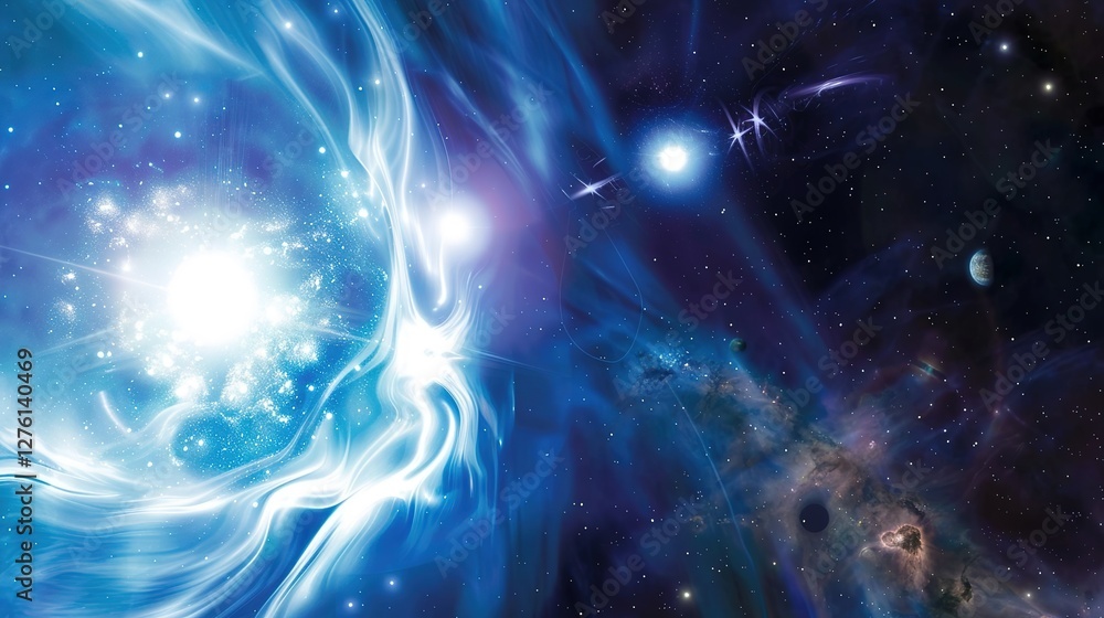 Obraz premium blue_galactic_background