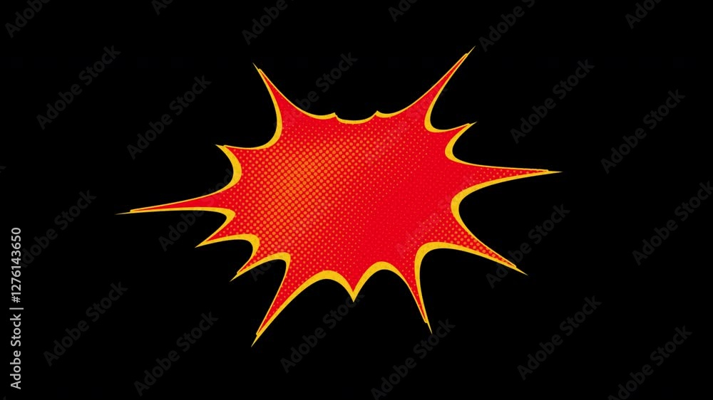 Cartoon comic bubble speech copy space loop animation video with alpha channel Cartoon comic bubble speech copy space loop animation video with alpha channel