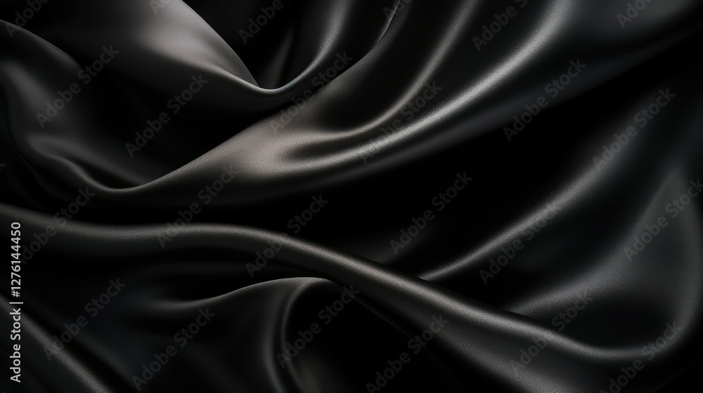 Obraz premium smooth black satin background