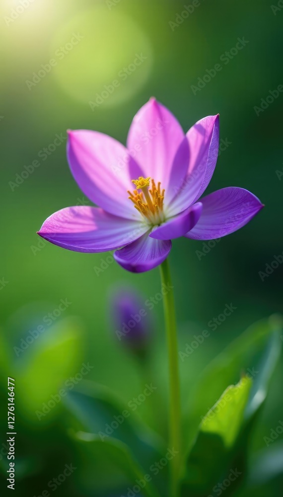delicate green petals on a purple flower blooming in the garden, plant life, flora delicate green petals on a purple flower blooming in the garden, plant life, flora