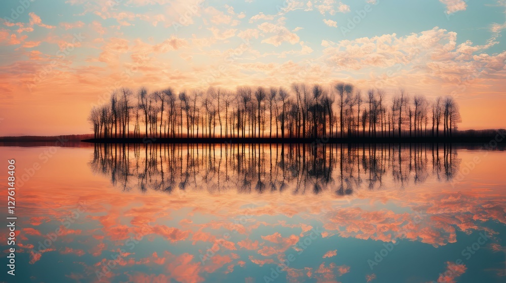 Fototapeta premium distortion abstract trees
