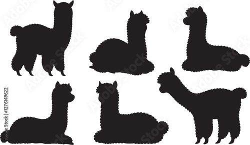Alpaca silhouettes