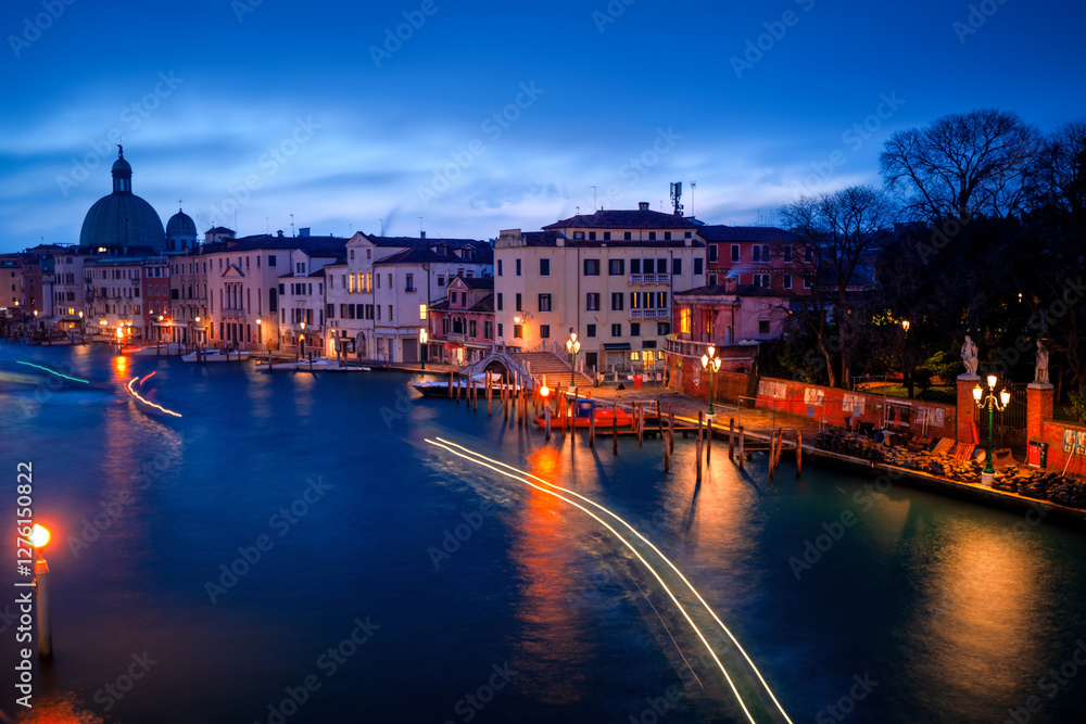Naklejka premium Canal Grande panorama in the morning, Venice, Italy. Travel Europe.