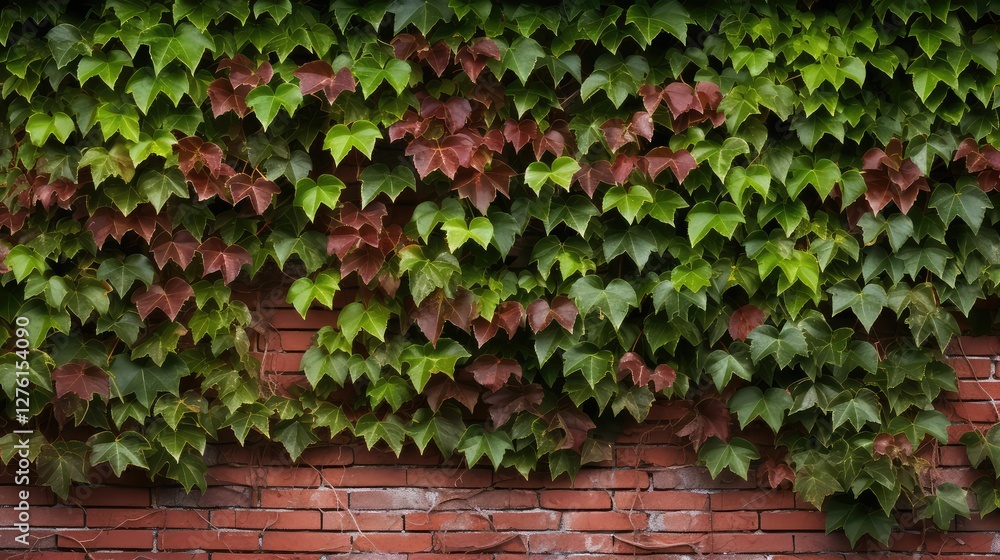 ivy brick wall panoramic ivy brick wall panoramic