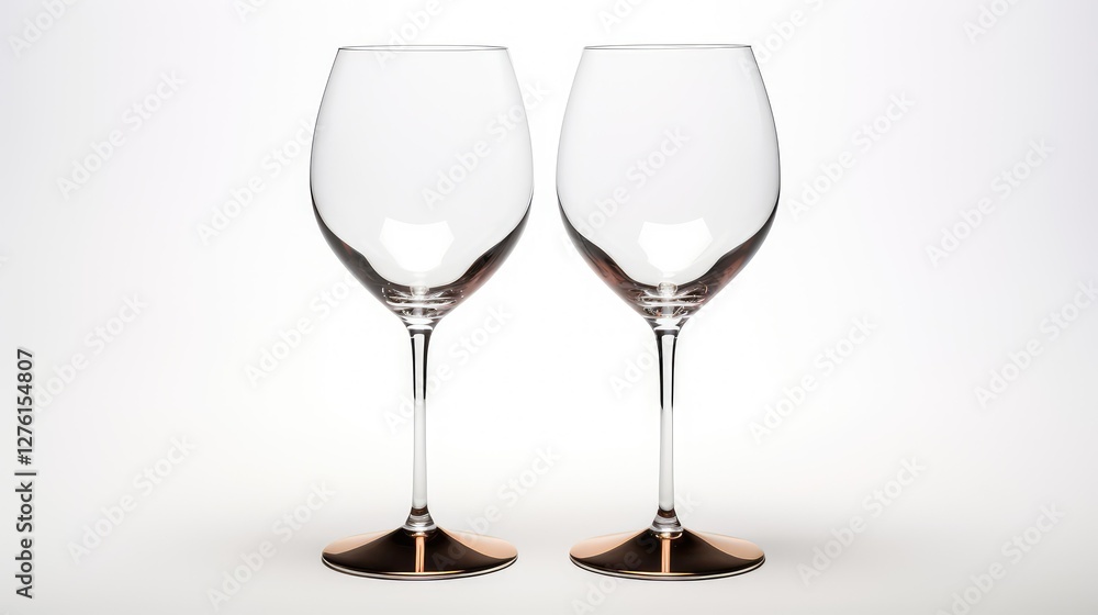 Fototapeta premium crystal wine glass no background