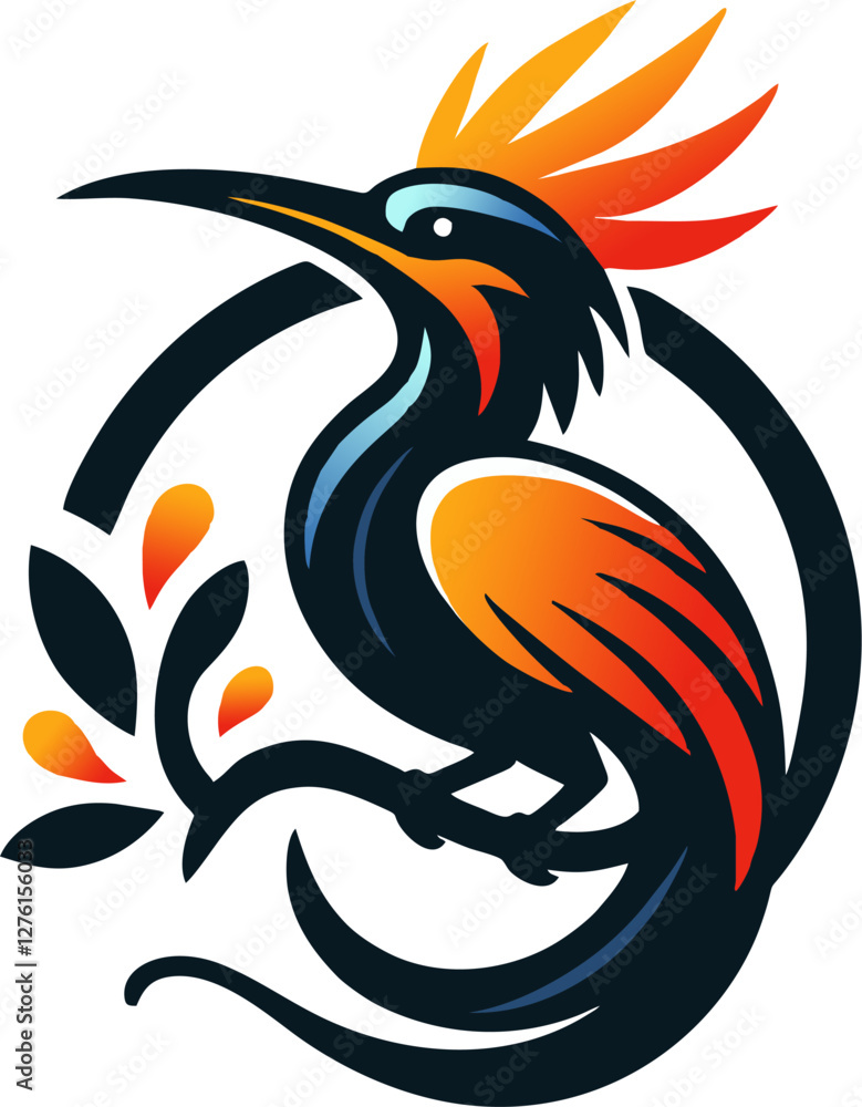 Fototapeta premium colorfull paradisebird vector art