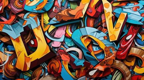 Wallpaper Mural expressive comic book letters Torontodigital.ca